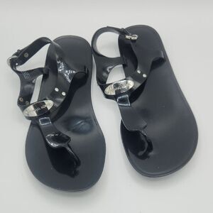 Michael Kors Black PVC Glossy Jellies